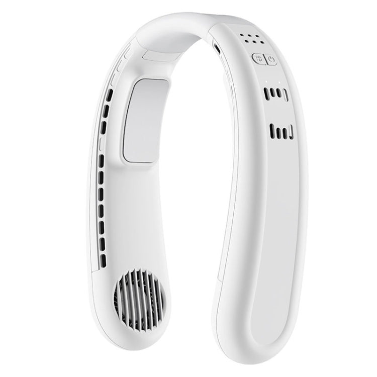 F63 Semiconductor Cooling Hanging Neck Fan USB Silent Outdoor Mini Fan, F63 White, F63 Blue