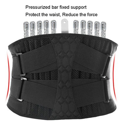 Men Steel Plate Squatting Weightlifting Exercise Use Waist and Abdominal Belt, Size:, M, L, XL
