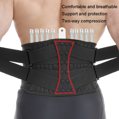 Men Steel Plate Squatting Weightlifting Exercise Use Waist and Abdominal Belt, Size:, M, L, XL