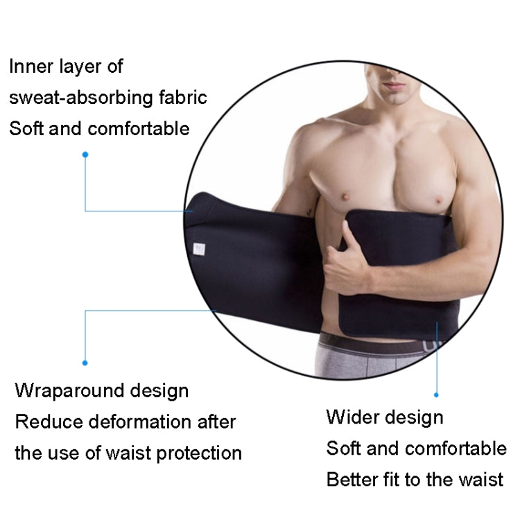 Sports Waist Belt Fitness Girdle Belly Belt Sweatproof Wide Waistband, L 25x95cm (Black), XL 30x95cm (Black)