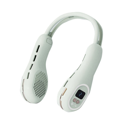 S57 Outdoor Sports RGB Hanging Neck Fan Folding Portable Mini Bladeless USB Fan, S57 Element White, S57 Mint Green, S57 Clove purple