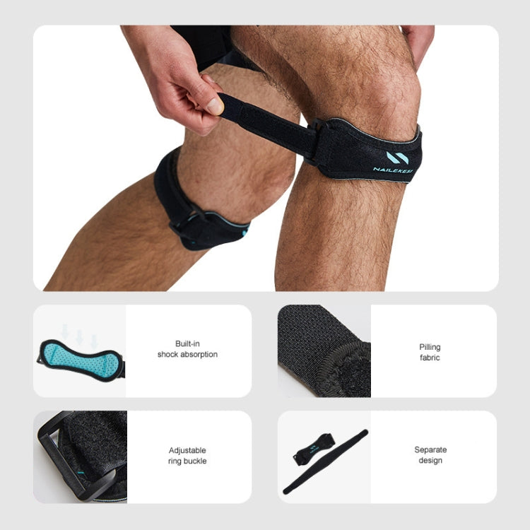 NAILEKESI Sports Knee Brace Running Jump Rope Knee Protector, NLKS-QA2400 Black Orange, NLKS-QA2400 Black Gray, NLKS-QA2400 Black Green, NLKS-QA2400 White Gray, NLKS-QA2400 Pink