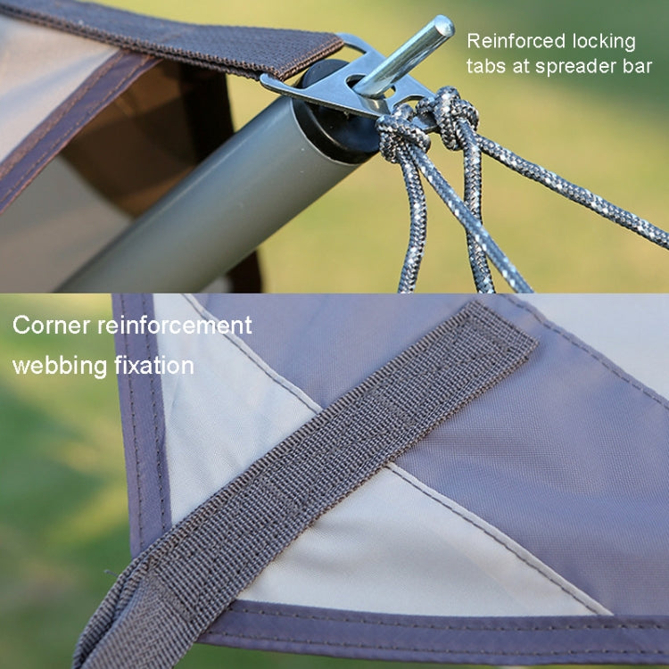 Outdoor Camping Tent, Style:, Vinyl Sunscreen Hexagon 4x3m Sky Blue