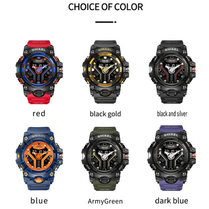 SMAEL 8075 Multi-function Waterproof Night Light Outdoor Watch
