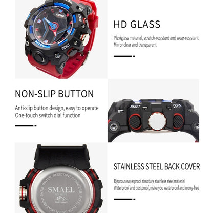 SMAEL 8075 Multi-function Waterproof Night Light Outdoor Watch