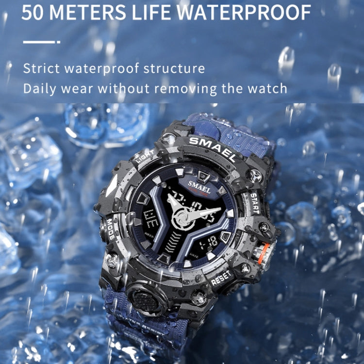 SMAEL 8075 Multi-function Waterproof Night Light Outdoor Watch