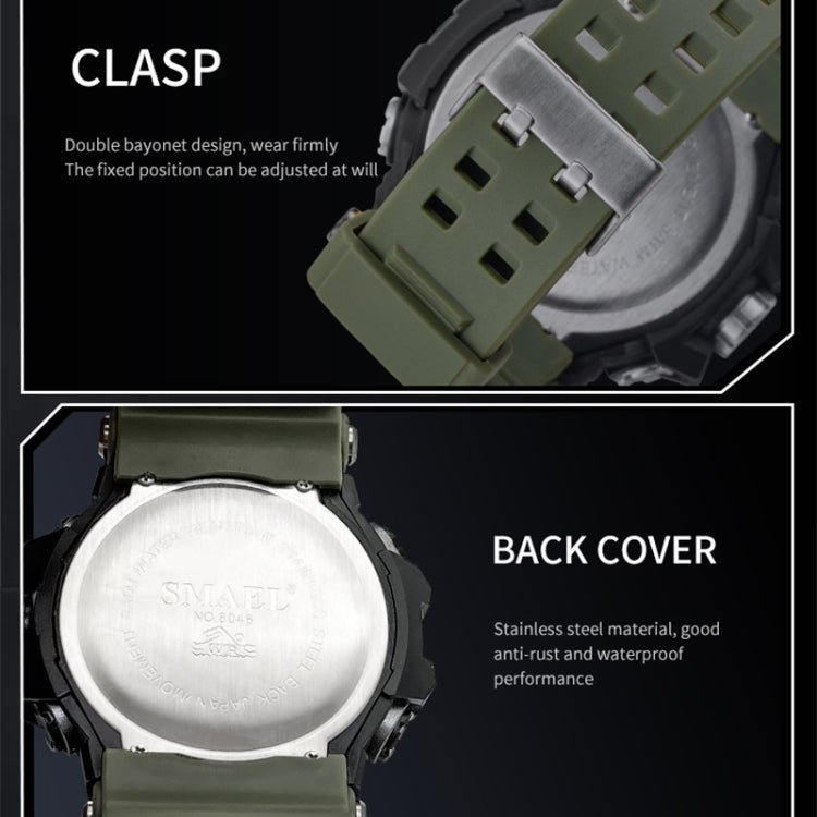 SMAEL 8082 Outdoor Waterproof Sports Multifunctional Luminous Timing Electronic Watch