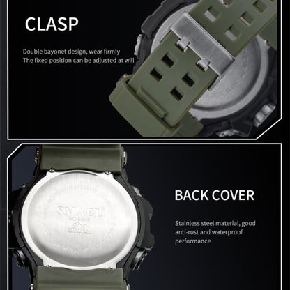 SMAEL 8082 Outdoor Waterproof Sports Multifunctional Luminous Timing Electronic Watch