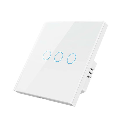 Tuya ZigBee Zero Firewire Touch Wall Remote Control Switch Light Control Voice Switch EU Plug, Style:, 1 Gang (White), 2 Gang (White), 3 Gang (White), 1 Gang (Black), 2 Gang (Black), 3 Gang (Black)