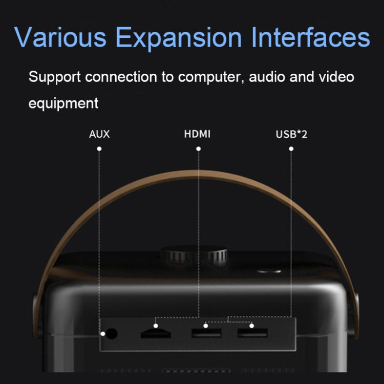 K3 1080P Home HD Portable Dual-Band 5G WiFi Smart Projector, CN Plug