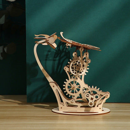 3D Wooden Mechanical Butterfly Hand-Assembled Puzzle Model, Butterfly