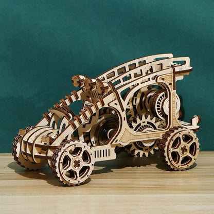 Bumper Car 3D Wooden Puzzle Model DIY Handmade Ornaments, Bumper Car