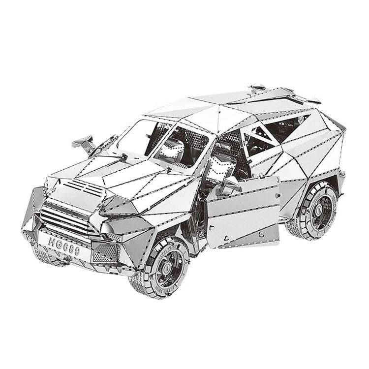 3D Three-dimensional Metal Car Assembly Model DIY Puzzles Toy, 1908 T-shaped Cars, 1965 Mustang, Kart, BZS G500, Cable Car, Taxi, Fire Truck, Bullet Train, Nissans Coupe, D51 Train Head, KMK F450, Sportcar, Half-track Motorcycle, Rocket Launcher