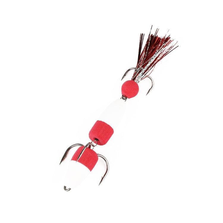W.P.E PMG-M Foam Hook Soft Worm Bait Three Anchor Hook Fake Lures, M