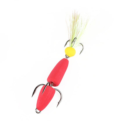 W.P.E PMG-M Foam Hook Soft Worm Bait Three Anchor Hook Fake Lures, M