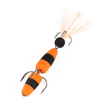 W.P.E PMG-M Foam Hook Soft Worm Bait Three Anchor Hook Fake Lures, M