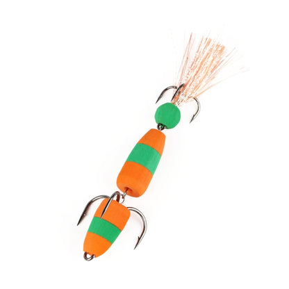 W.P.E PMG-M Foam Hook Soft Worm Bait Three Anchor Hook Fake Lures, M