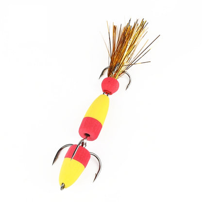 W.P.E PMG-M Foam Hook Soft Worm Bait Three Anchor Hook Fake Lures, M