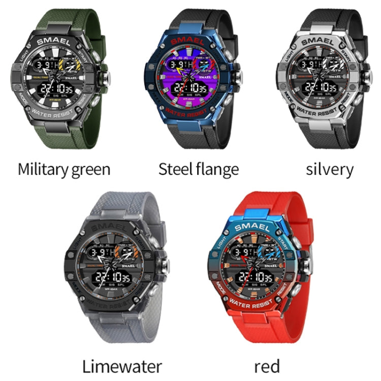 SMAEL 8066 Outdoor Electronic Sports Watch Alloy Colorful Multifunctional Men Watch