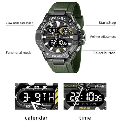 SMAEL 8066 Outdoor Electronic Sports Watch Alloy Colorful Multifunctional Men Watch