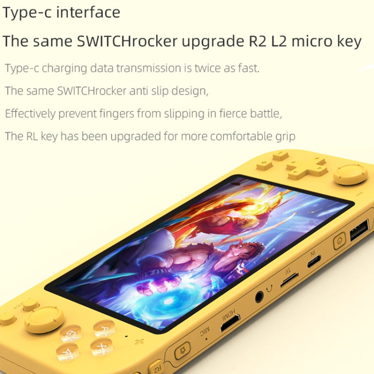RG3000 Handheld Game Console Support Double Handle Mini Game Console, RG3000 Green, RG3000 Yellow, RG3000 Pink, RG3000 Gray, RG3000 Purple