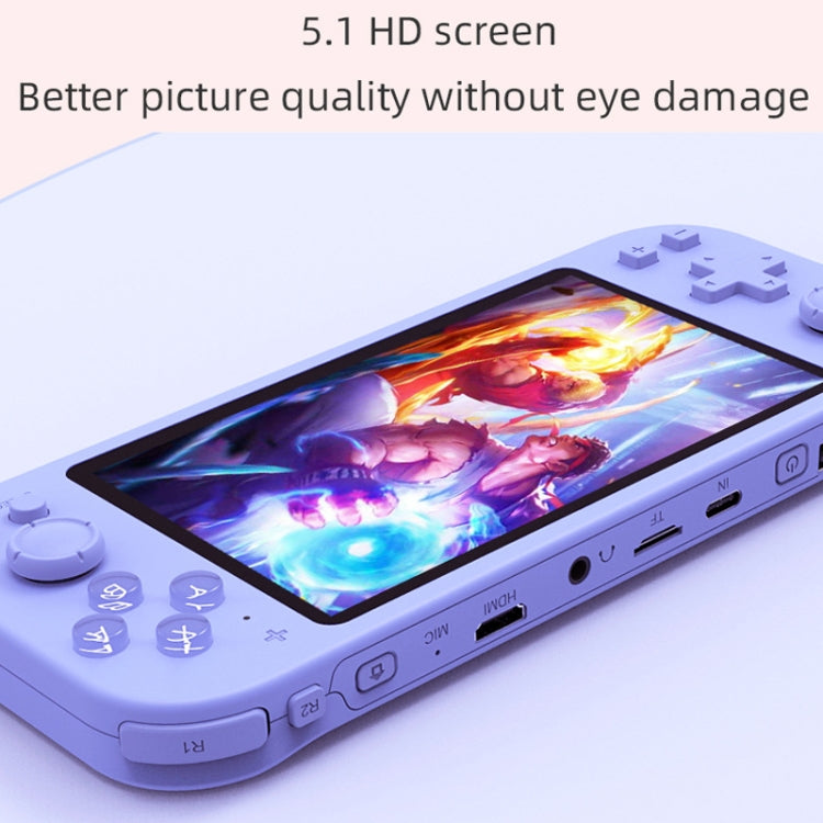 RG3000 Handheld Game Console Support Double Handle Mini Game Console, RG3000 Green, RG3000 Yellow, RG3000 Pink, RG3000 Gray, RG3000 Purple