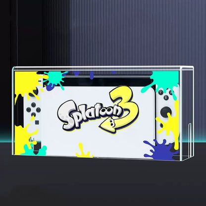 035 for Nintendo Switch/Oled Game Console Display Luminous Base Dustproof Cover, Spec:, Light Base, Transparent, White Label, Black Label, Handle, Jet Warrior, Noble