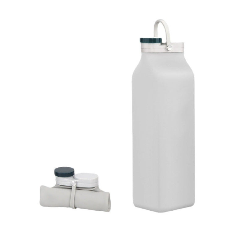 Outdoor Sports Portable Silicone Folding Water Cup Minimalist Travel Large Capacity Milk Bottle, 600ml