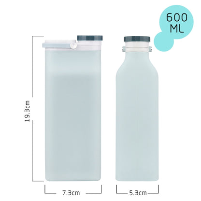 Outdoor Sports Portable Silicone Folding Water Cup Minimalist Travel Large Capacity Milk Bottle, 600ml