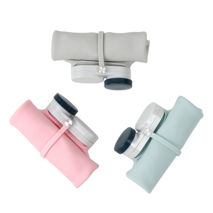 Outdoor Sports Portable Silicone Folding Water Cup Minimalist Travel Large Capacity Milk Bottle, 600ml