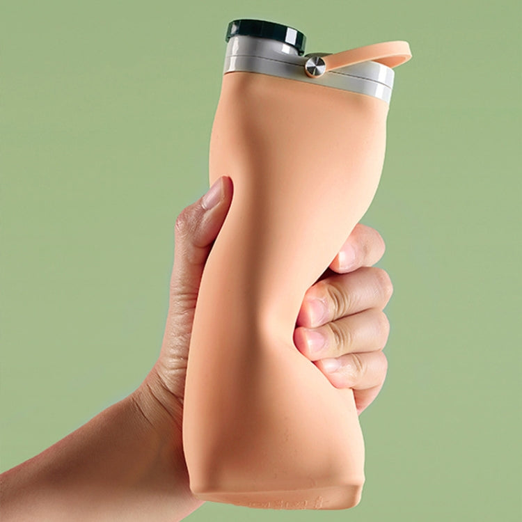 Outdoor Sports Portable Silicone Folding Water Cup Minimalist Travel Large Capacity Milk Bottle, 600ml