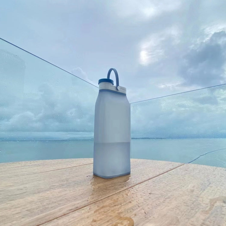 Outdoor Sports Portable Silicone Folding Water Cup Minimalist Travel Large Capacity Milk Bottle, 600ml