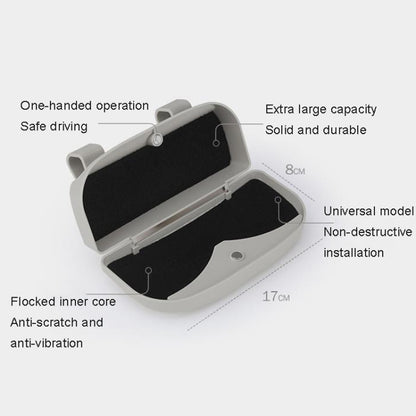 Multifunctional Car Glasses Box Car Sunshine Board Tickets Glasses Clamp, Back Double Snap Black, Back Double Snap Grey