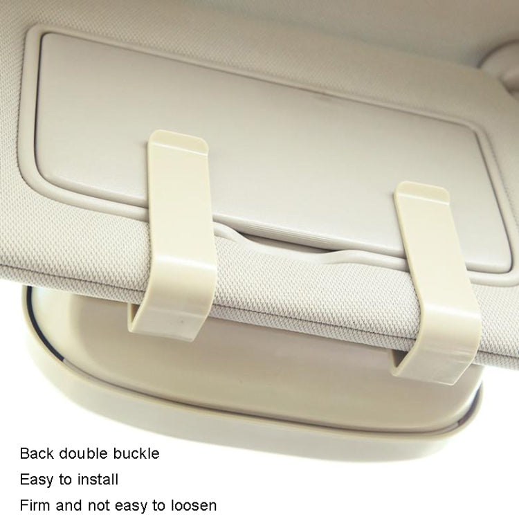 Multifunctional Car Glasses Box Car Sunshine Board Tickets Glasses Clamp, Back Double Snap Black, Back Double Snap Grey