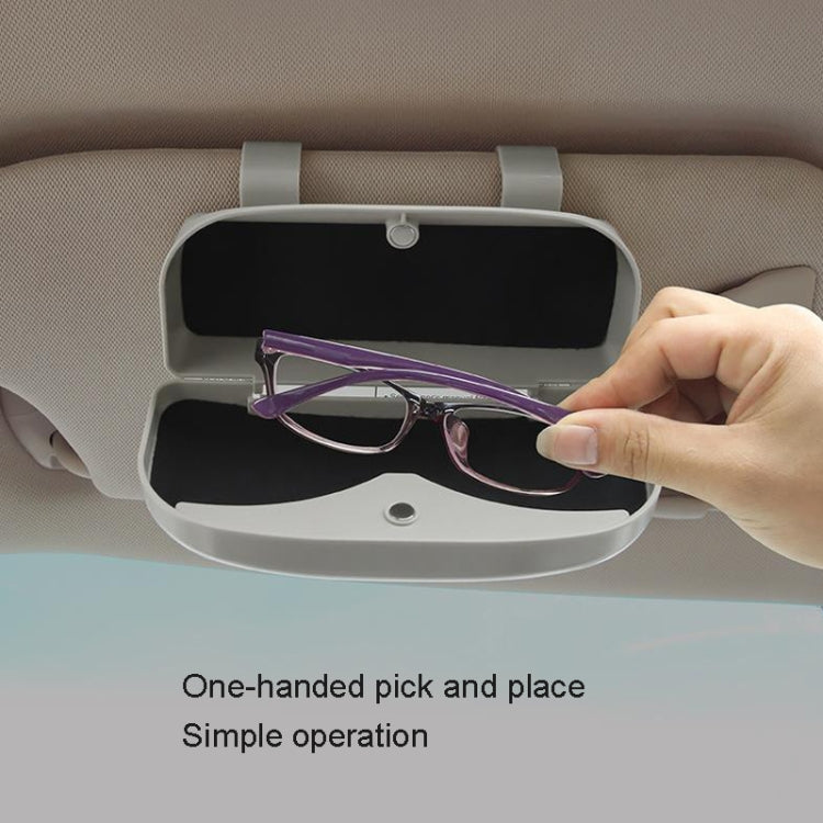 Multifunctional Car Glasses Box Car Sunshine Board Tickets Glasses Clamp, Back Double Snap Black, Back Double Snap Grey
