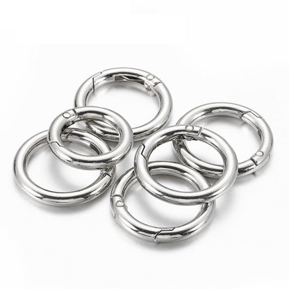20pcs Zinc Alloy Spring Ring Metal Open Bag Webbing Keychain, 3 Points Silver, 4 Points Silver, 3 Points Light Gold, 1 inch Light Gold, 3 Point Black, 1 inch Black, 1 inch Silver, 4 Points Black, Inch 2 Light Gold, Inch 2 Silver, 5 Points Light Gold   ...
