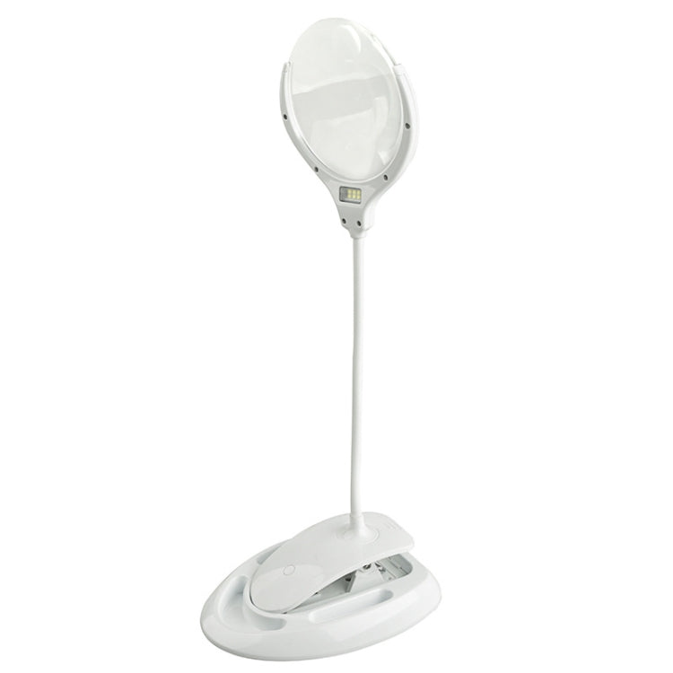 TS-9006 2.25X/5X USB Rechargeable Two-gears Brightness LED Light Desk Magnifier, 2.25X/5X