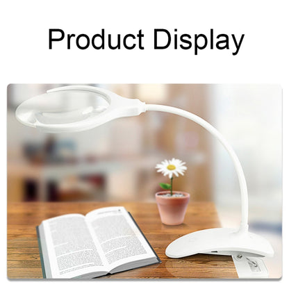 TS-9006 2.25X/5X USB Rechargeable Two-gears Brightness LED Light Desk Magnifier, 2.25X/5X