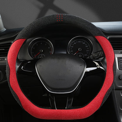 Turned Fur D Type Steering Wheel Cover, Turned Fur Black Blue, Turned Fur Gray, Turned Fur Carbon Gray, Turned Fur Black Red, Turned Fur Black Gray