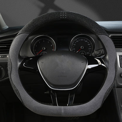 Turned Fur D Type Steering Wheel Cover, Turned Fur Black Blue, Turned Fur Gray, Turned Fur Carbon Gray, Turned Fur Black Red, Turned Fur Black Gray