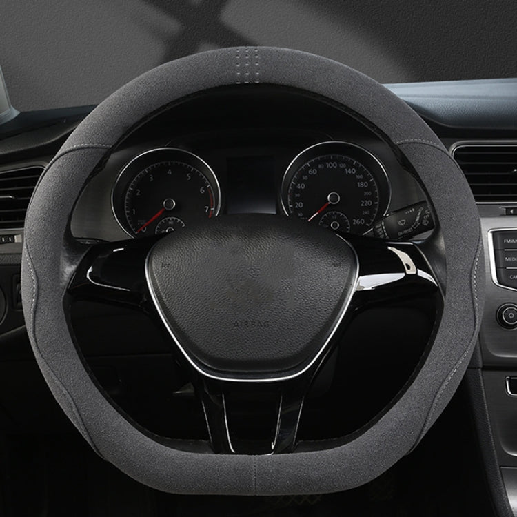 Turned Fur D Type Steering Wheel Cover, Turned Fur Black Blue, Turned Fur Gray, Turned Fur Carbon Gray, Turned Fur Black Red, Turned Fur Black Gray