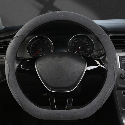 Turned Fur D Type Steering Wheel Cover, Turned Fur Black Blue, Turned Fur Gray, Turned Fur Carbon Gray, Turned Fur Black Red, Turned Fur Black Gray