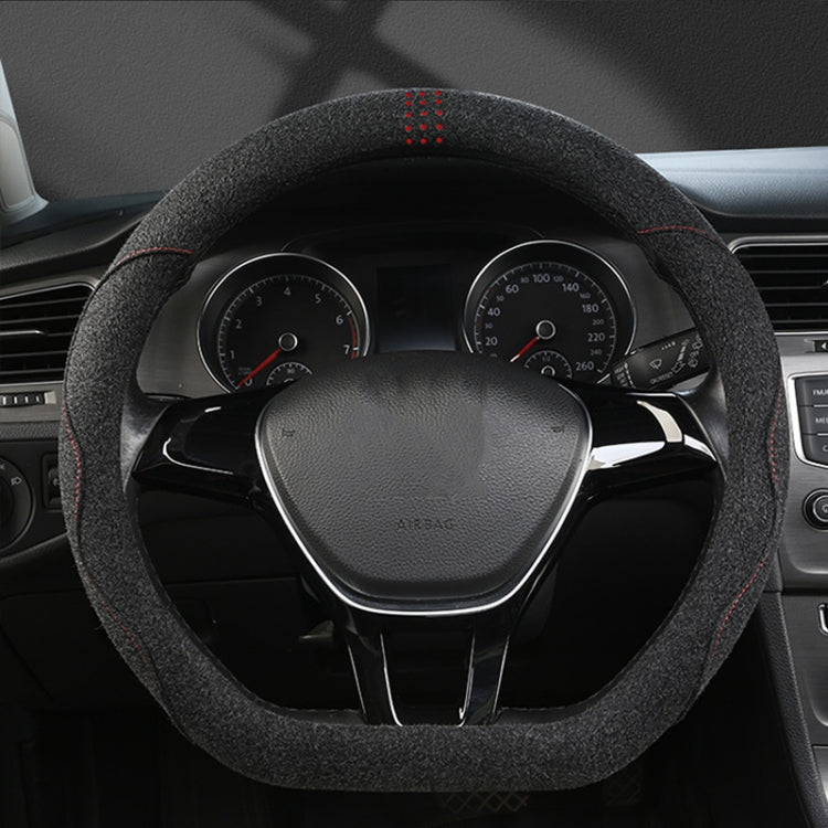 Turned Fur D Type Steering Wheel Cover, Turned Fur Black Blue, Turned Fur Gray, Turned Fur Carbon Gray, Turned Fur Black Red, Turned Fur Black Gray