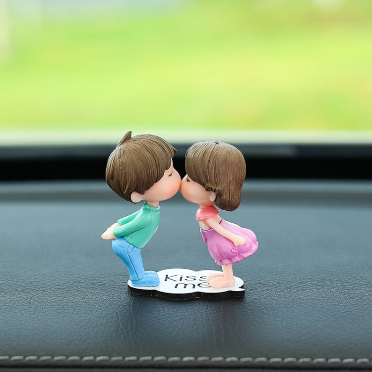 Car Ornament Ornament Lovely Kissing Couple Doll, Color:, Blue, Gray, Reading, Clever, Blue+Balloon, Blue+Blue White Balloon, Gray+Balloon, Gray+Gray Balloon, Reading+Balloon, Clever+Balloon, Stool Blue Couple, Stool Gray Couple, Stool Reading Couple