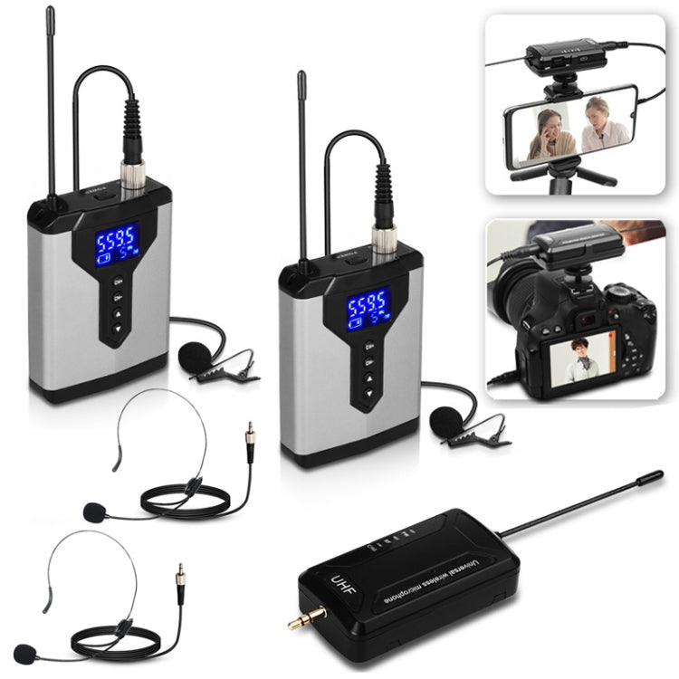 USB Computer Recording Microphone Live Phone SLR Lavalier Microphone, Q6 1 Drag 1 Wireless Lavalier, Q6 1 Drag 1 Wireless Lavalier Head Wear, Q6 1 Drag 1 Wireless Lavalier With Stand, Q6 1 Drag 1 Wireless Lavalier Head Wear With Stand
