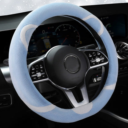 Car Steering Wheel Cartoon Short Fluff Handle Cover, 38cm