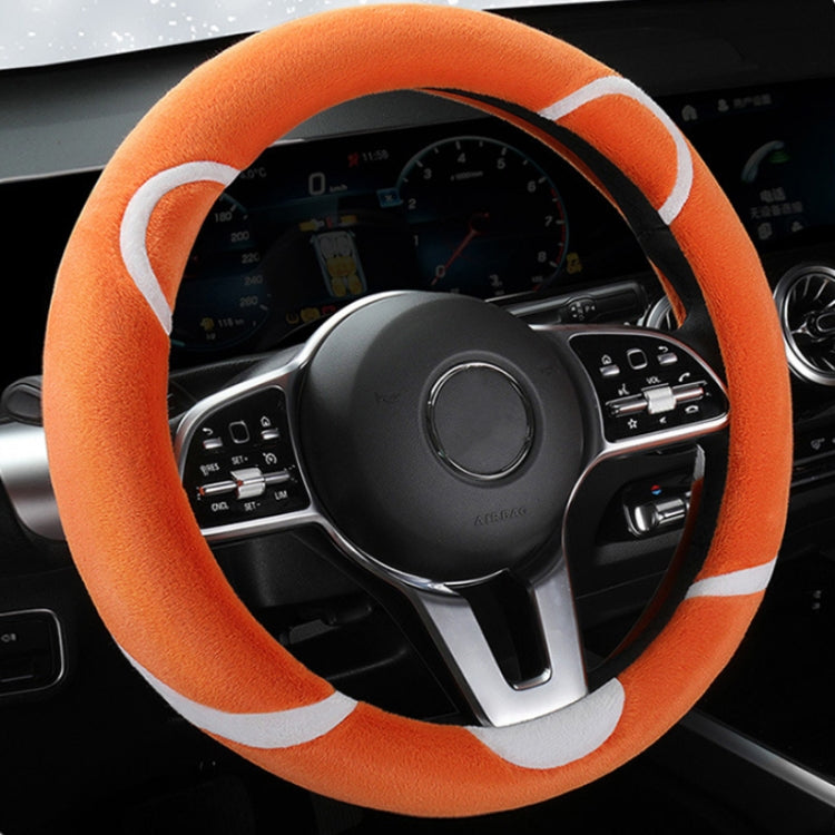 Car Steering Wheel Cartoon Short Fluff Handle Cover, 38cm