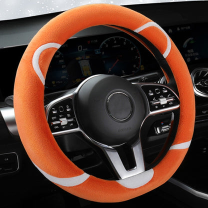 Car Steering Wheel Cartoon Short Fluff Handle Cover, 38cm