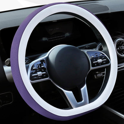 Car Steering Wheel Short Plush Winter Non-slip Grip Cover, 38cm