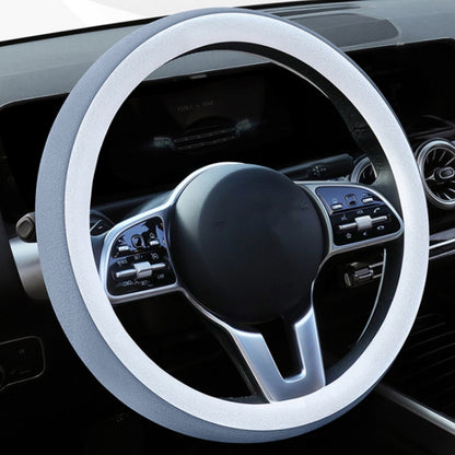 Car Steering Wheel Short Plush Winter Non-slip Grip Cover, 38cm